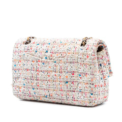 Chanel Medium Classic Tweed Sequins Double Flap