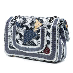 Chanel Medium Classic Tweed and Silicone Double Flap
