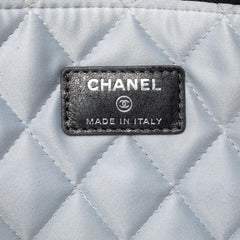Chanel Medium Quilted Iridescent Calfskin Flower CC O Case Clutch