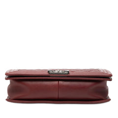 Chanel Medium Quilted Lambskin Double Stitch Boy Flap