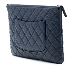 Chanel Medium Quilted Lambskin O Case Clutch