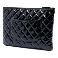 Chanel Medium Quilted Patent O Case Clutch