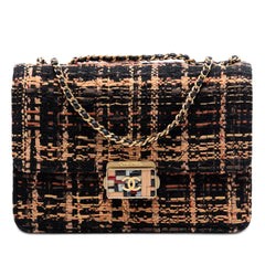 Chanel Medium Quilted Tweed Beauty Lock Flap