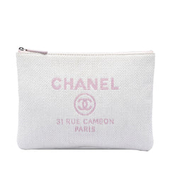 Chanel Medium Raffia Deauville O Case Clutch