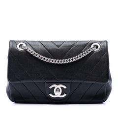 Chanel Mini CC Chevron Calfskin Single Flap