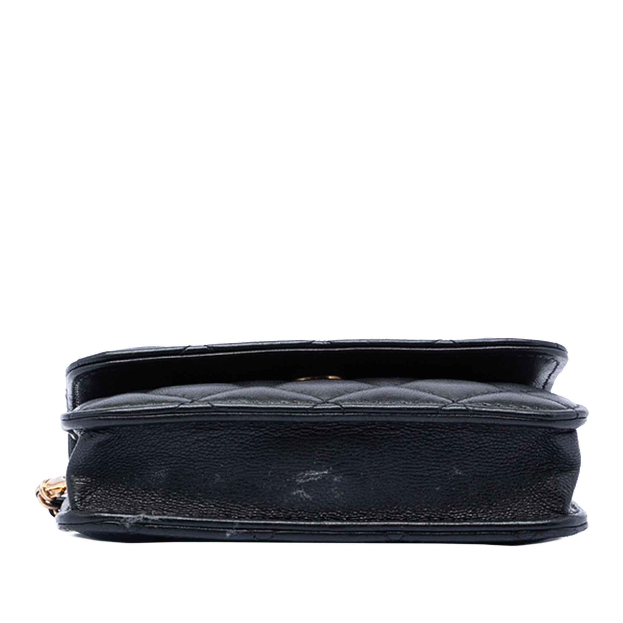 Chanel Mini Lambskin Pearl Crush Clutch with Chain