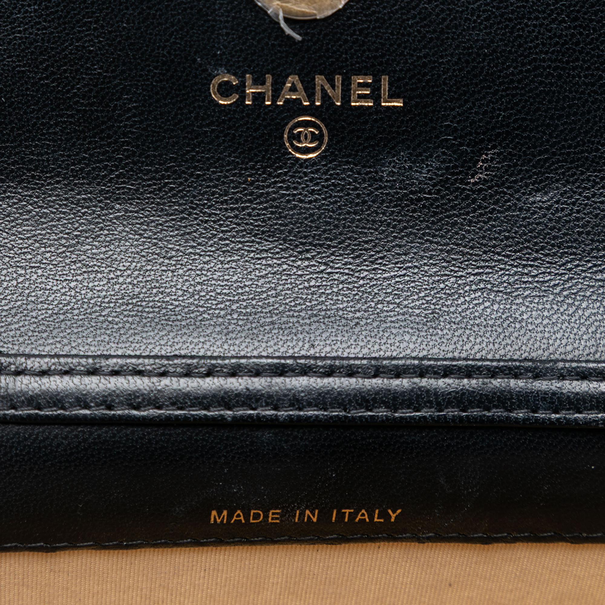 Chanel Mini Lambskin Pearl Crush Clutch with Chain