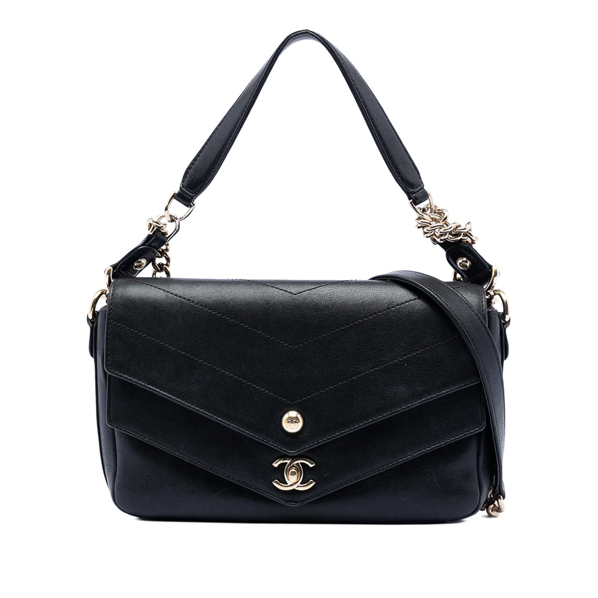 Chanel Mini Quilted Sheepskin Double Chevron Flap