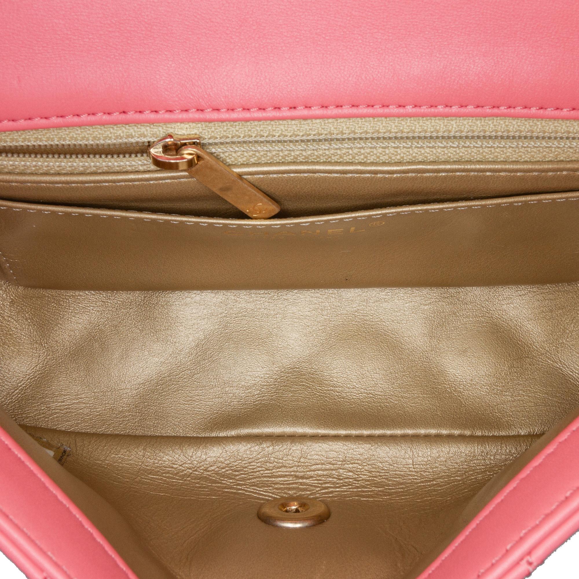 Chanel Mini Rectangular Classic Lambskin Pearl Crush Single Flap