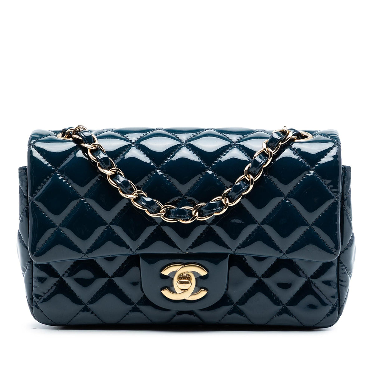 Chanel Mini Rectangular Classic Patent Single Flap
