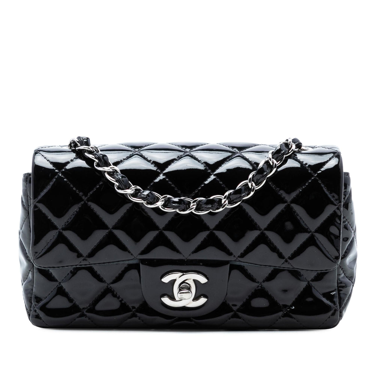 Chanel Mini Rectangular Classic Patent Single Flap