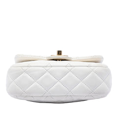 Chanel Mini Square Classic Lambskin Enamel Coco Hearts Single Flap