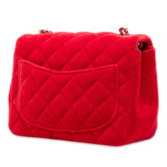 Chanel Mini Square Classic Velvet Single Flap