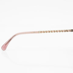 Chanel Mirrored Leather Chain Pilot Winter Avaitor Sunglasses