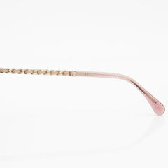 Chanel Mirrored Leather Chain Pilot Winter Avaitor Sunglasses