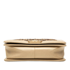 Chanel Old Medium Braided Metallic Lambskin Boy Flap