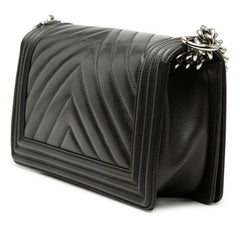 Chanel Old Medium Chevron Lambskin Boy Flap