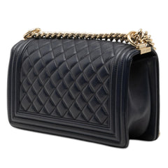 Chanel Old Medium Quilted Lambskin Boy Flap