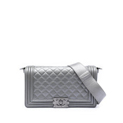 Chanel Old Medium Quilted Lambskin Boy Flap