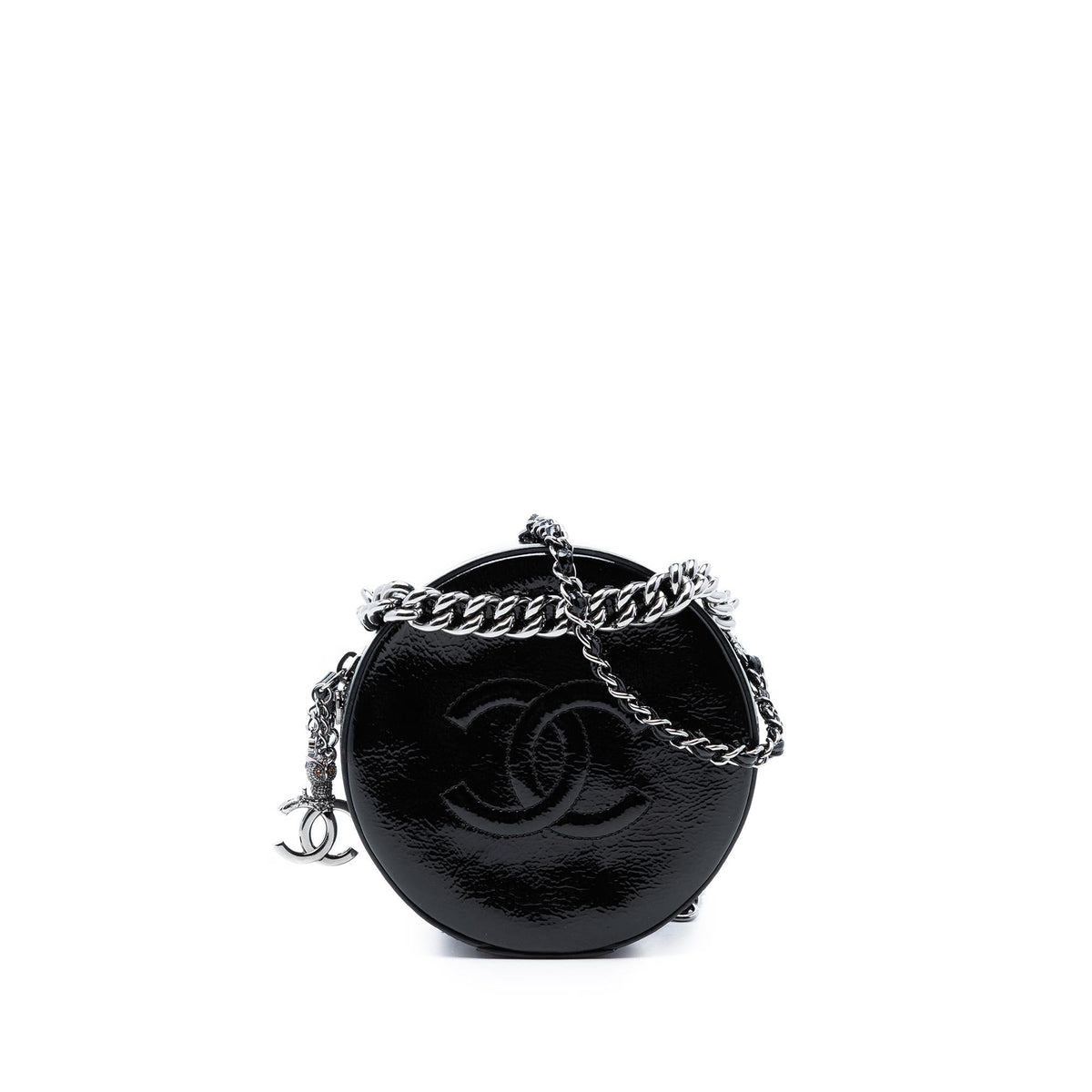 Chanel Patent Round As Earth Bag
