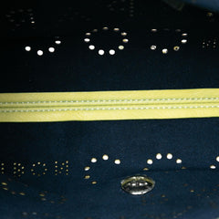Chanel Perforated Calfskin Logo Eyelet Flap