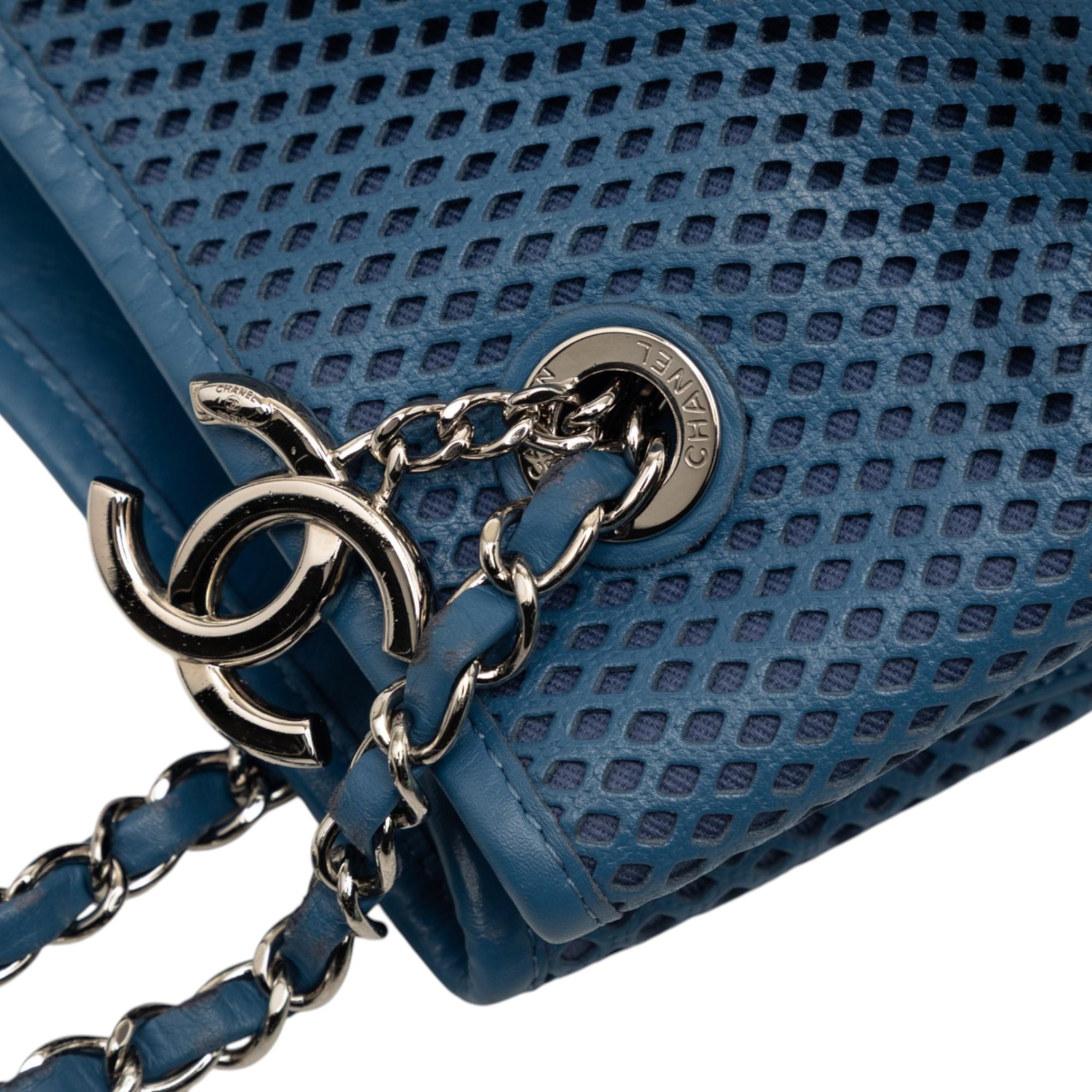 Chanel Perforated Calfskin Up In The Air North South Tote