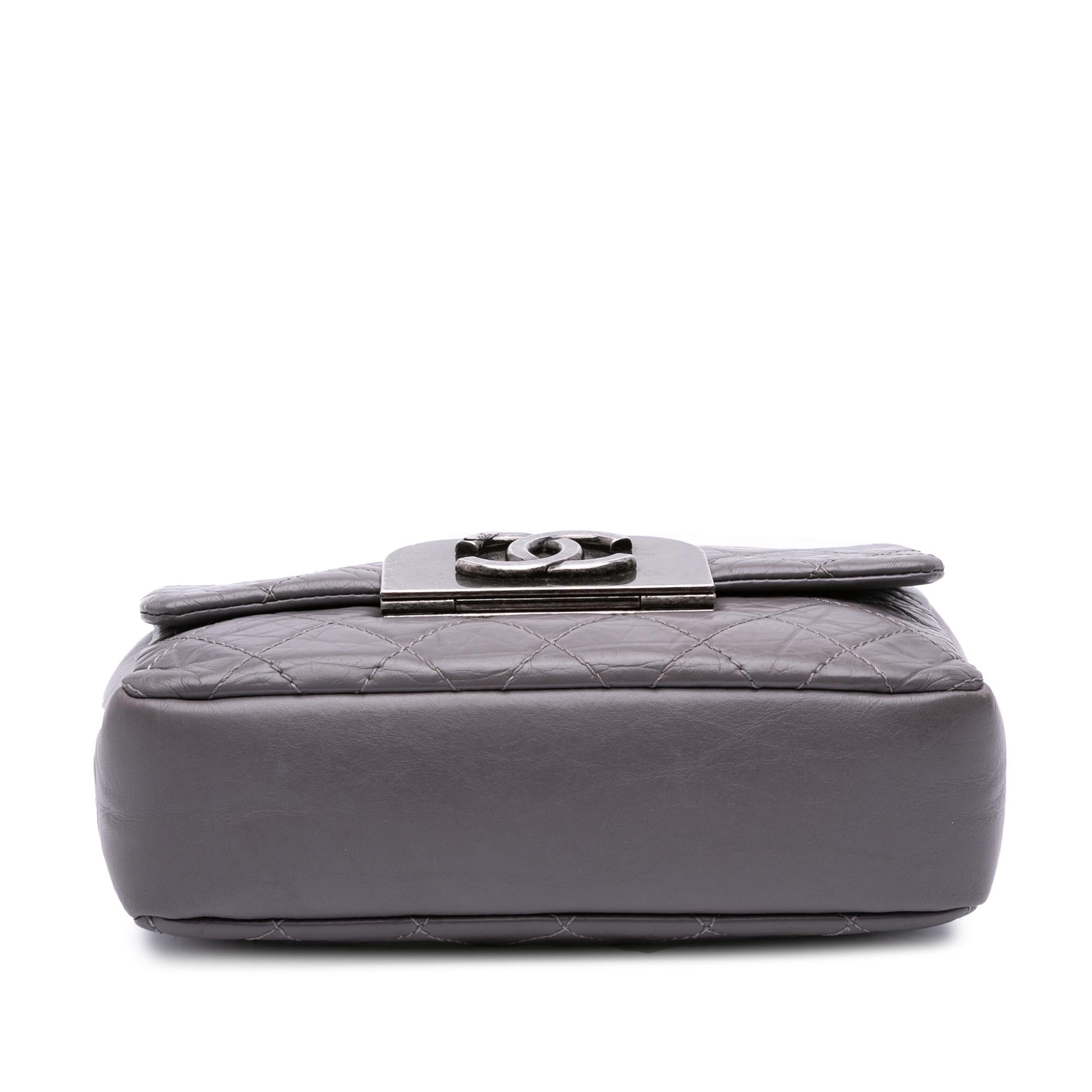 Chanel Quilted Aged Calfskin CC Square Flap