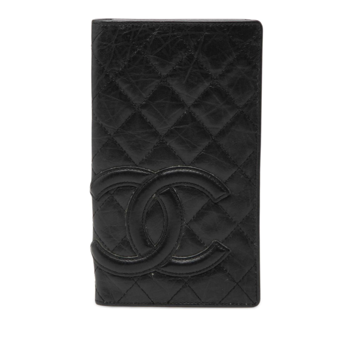 Chanel Quilted Aged Calfskin Cambon Ligne Bifold Wallet