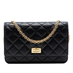 Chanel Quilted Aged Calfskin Reissue 2.55 Wallet on Chain