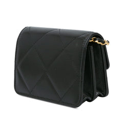Chanel Quilted Calfskin Strass Card Holder On Chain