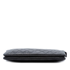 Chanel Quilted Caviar Boy O Case Zip Clutch