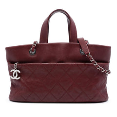 Chanel Quilted Caviar Shopping Tote
