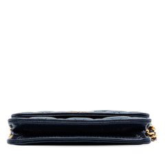 Chanel Quilted Caviar Twist Your Buttons Coin Purse With Chain