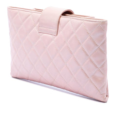 Chanel Quilted Glazed Calfskin Coco Pleats Clutch
