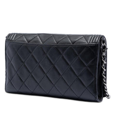 Chanel Quilted Lambskin Boy Wallet On Chain