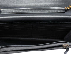 Chanel Quilted Lambskin Double Stitch Boy Wallet On Chain
