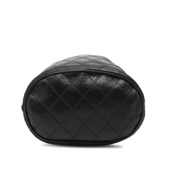 Chanel Quilted Lambskin Drawstring Chain Bucket Bag