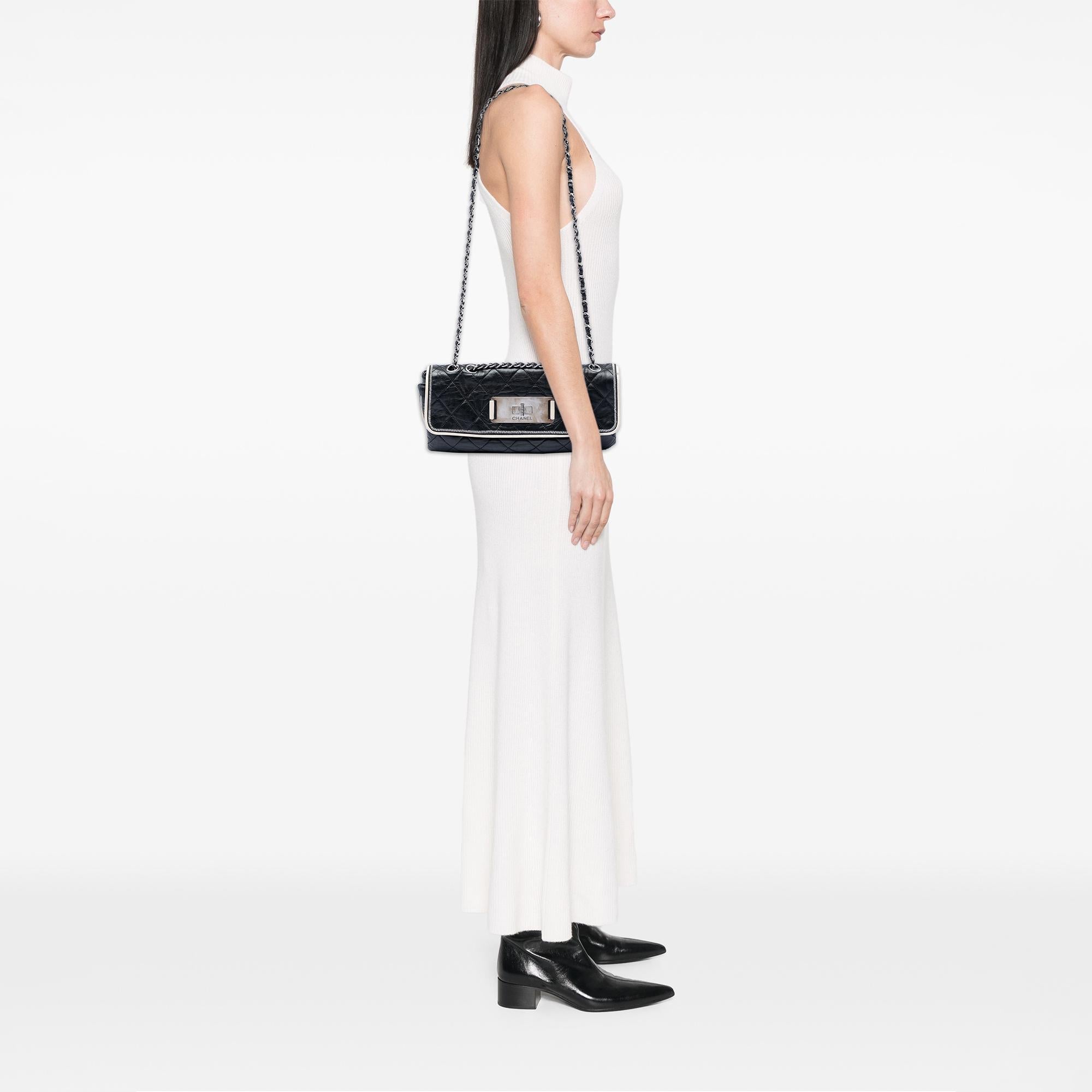 Chanel Quilted Lambskin East West Mademoiselle Flap