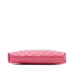 Chanel Quilted Lambskin Kiss Lock Clutch