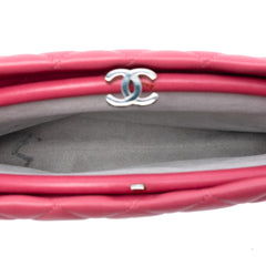Chanel Quilted Lambskin Kiss Lock Clutch