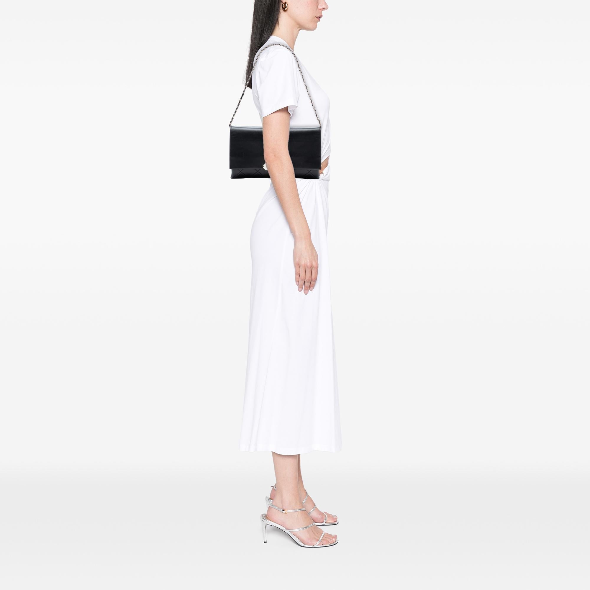 Chanel Quilted Lambskin Retro Label Shoulder Bag