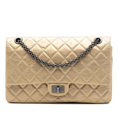 Chanel Quilted Metallic Aged Calfskin Reissue 2.55 Double Flap 226