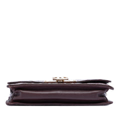 Chanel Quilted Patent Golden Class East West Wallet on Chain