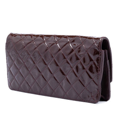 Chanel Quilted Patent Golden Class East West Wallet on Chain