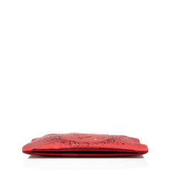 Chanel Satin Crystal Embellished Camellia Clutch on Chain