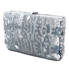 Chanel Satin Sequin Embroidered La Pausa Evening Clutch