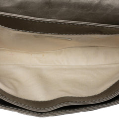 Chanel Small Bicolor Quilted Aged Calfskin Lady Pearly Flap
