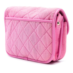 Chanel Small CC Quilted Denim Messenger Flap