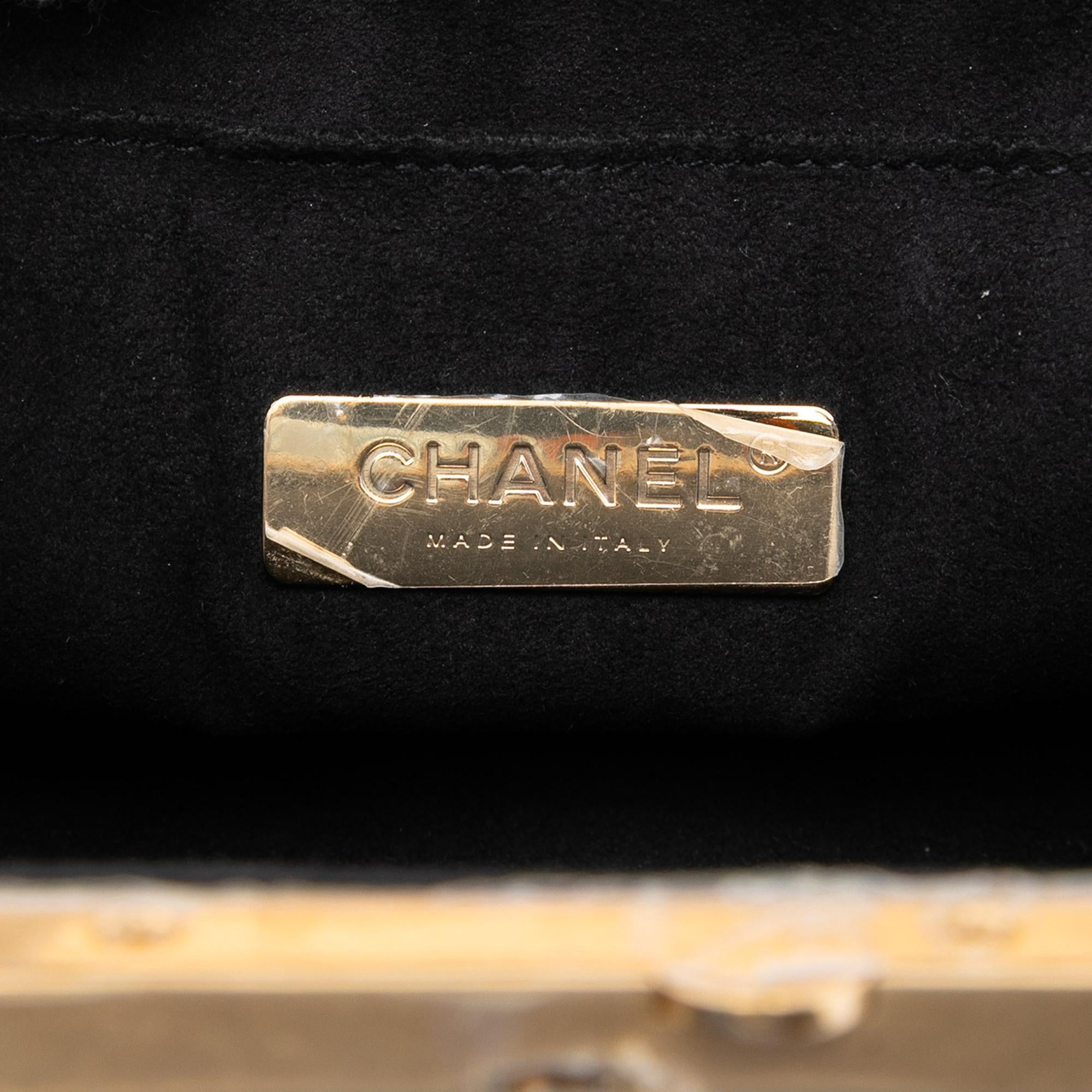 Chanel Small Calfskin Kiss Lock Frame Bag