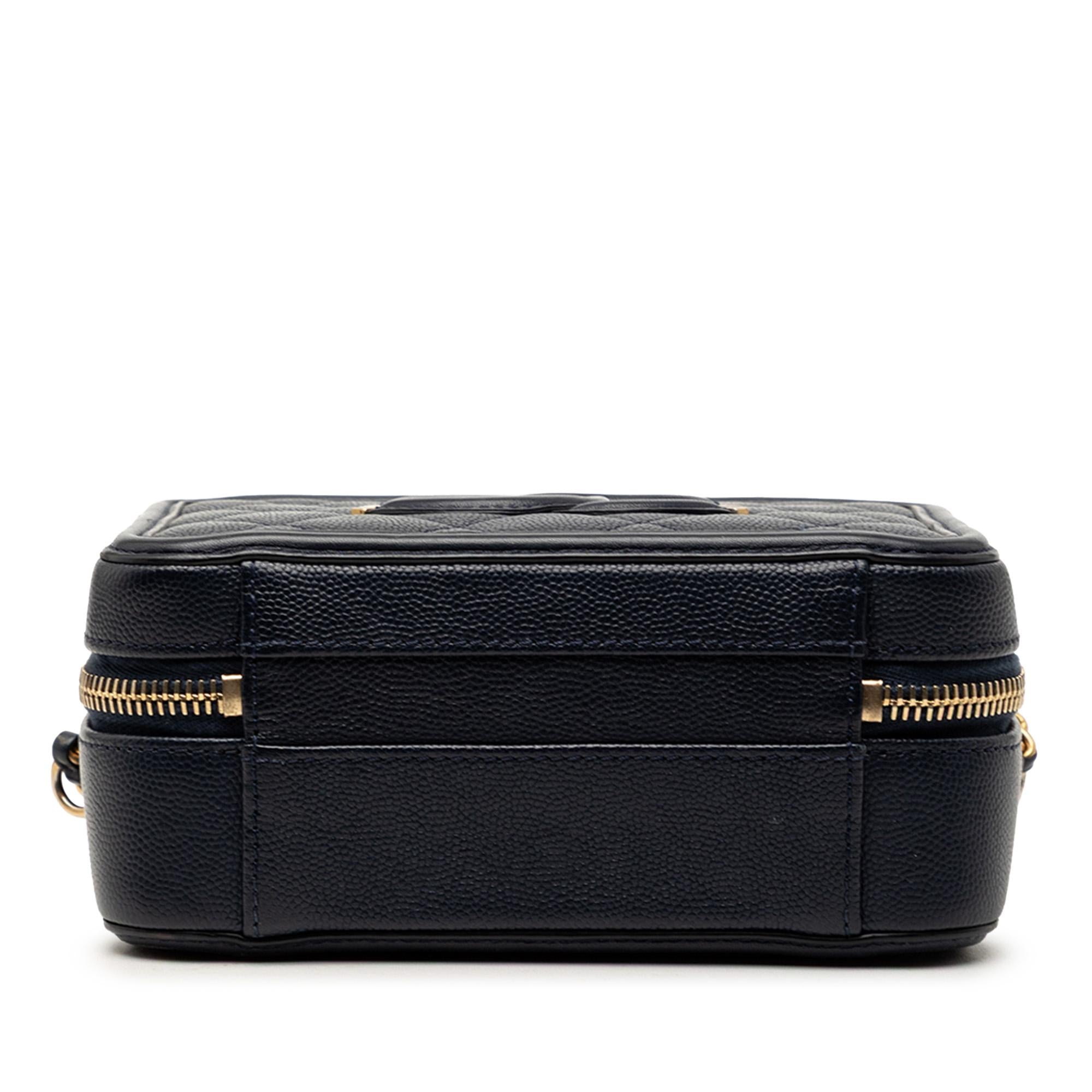Chanel Small Caviar CC Filigree Vanity Case